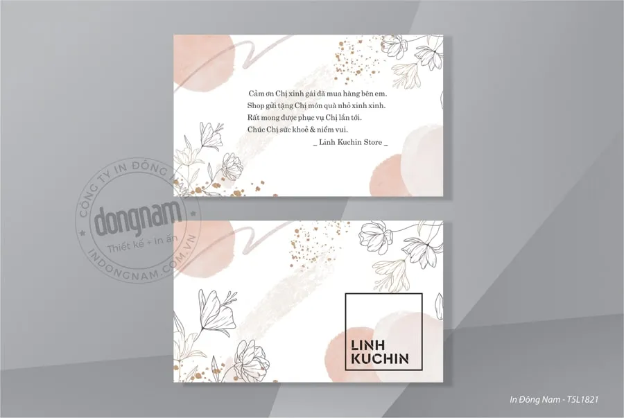 Mẫu thiệp cảm ơn shop thời trang phụ kiện