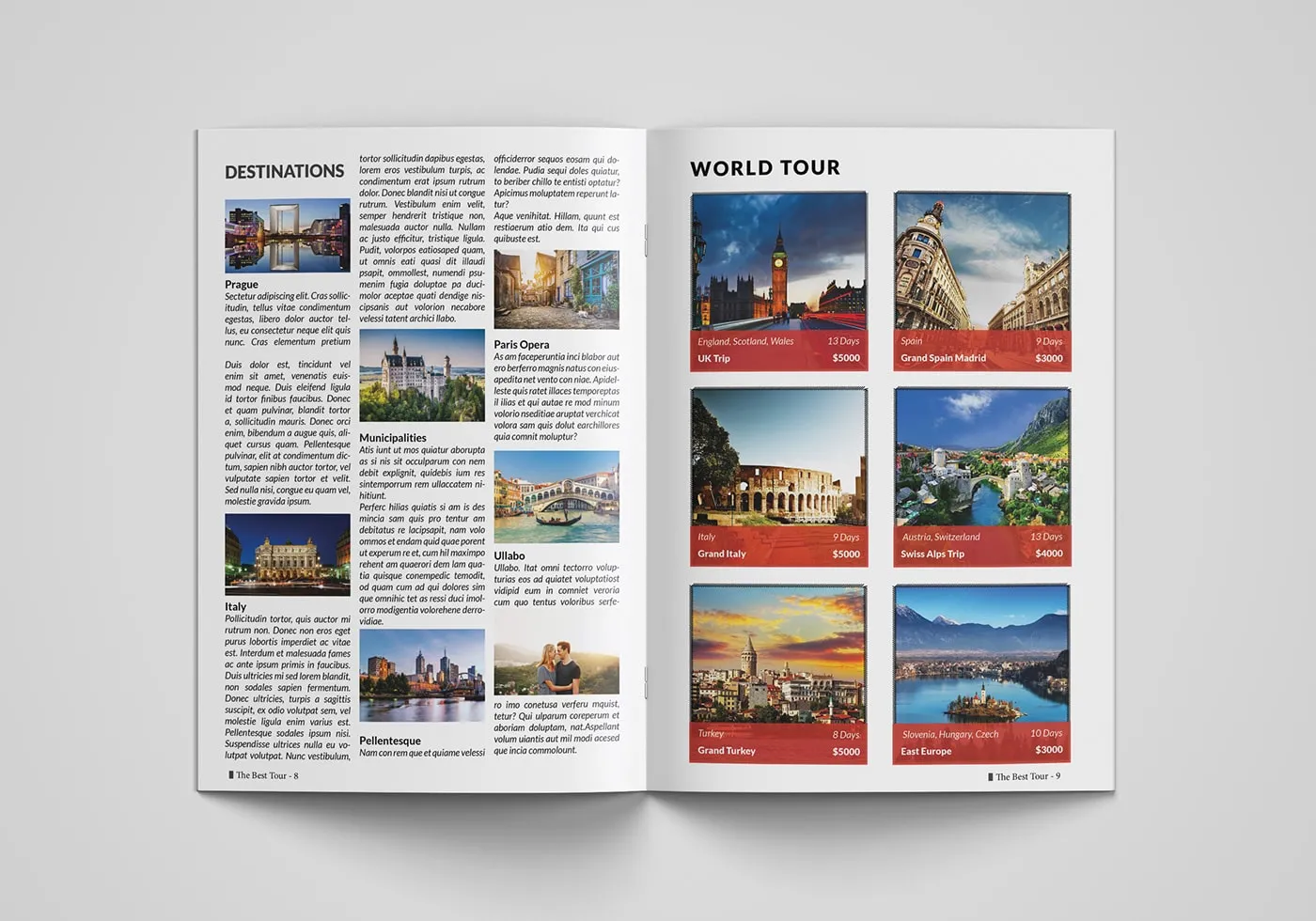 Mẫu catalogue resort/khách sạn sang trọng với hình ảnh thực tế