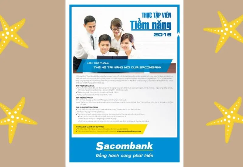 Thiết kế poster tuyển dụng ngành ngân hàng chuyên nghiệp và uy tín