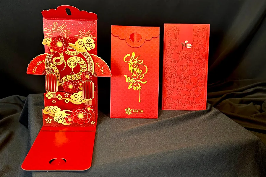 Một mẫu bao lì xì 3D TAYTA sang trọng cho dịp Tết Ất Tỵ 2025