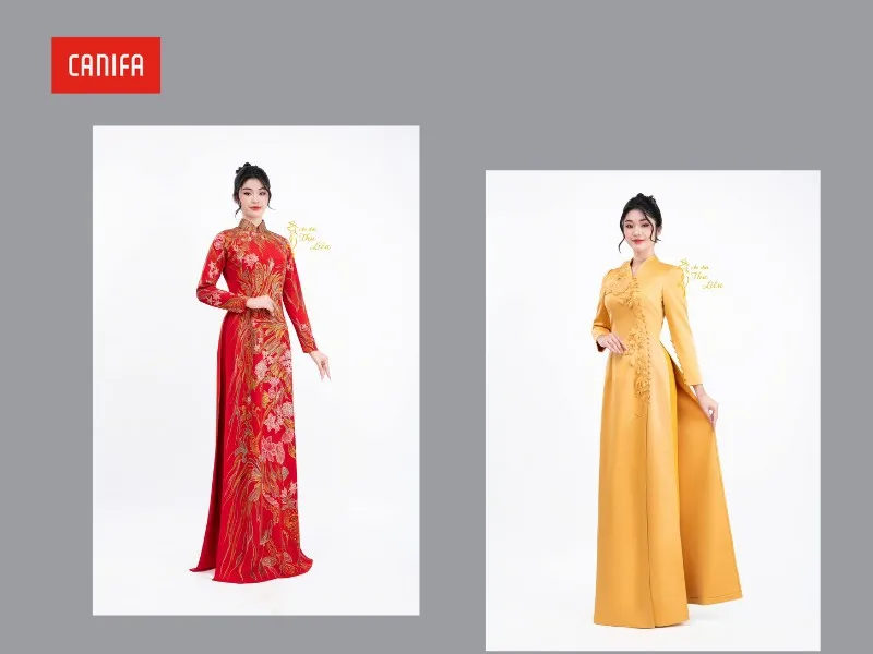 Đa dạng mẫu áo dài may sẵn tại Thu Liễu Hà Nội