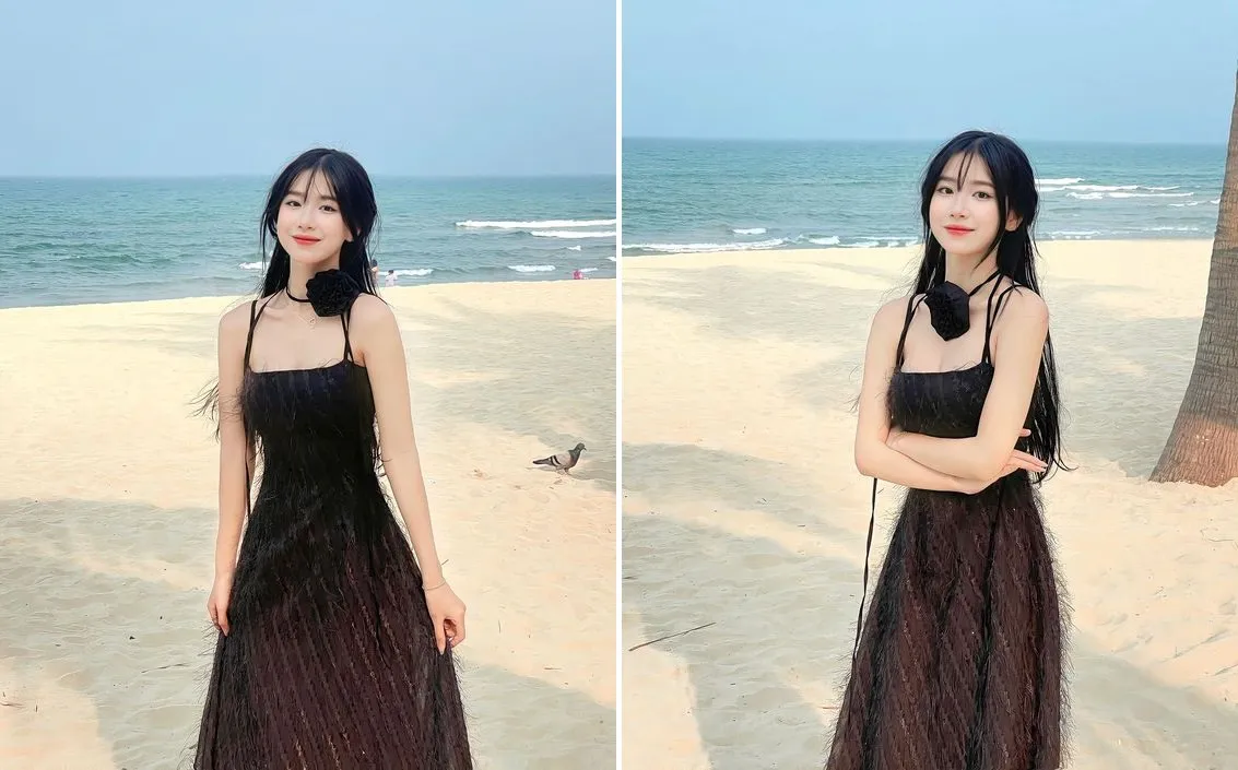 Cách tạo dáng chụp ảnh khi đi biển với đầm hai dây là cách để nàng tự tin hơn để thể hiện vẻ ngoài nữ tính, quyến rũ