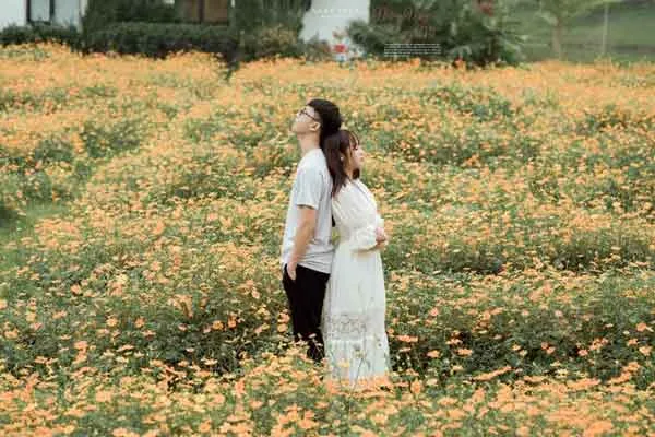 Tạo dáng tựa vào nhau