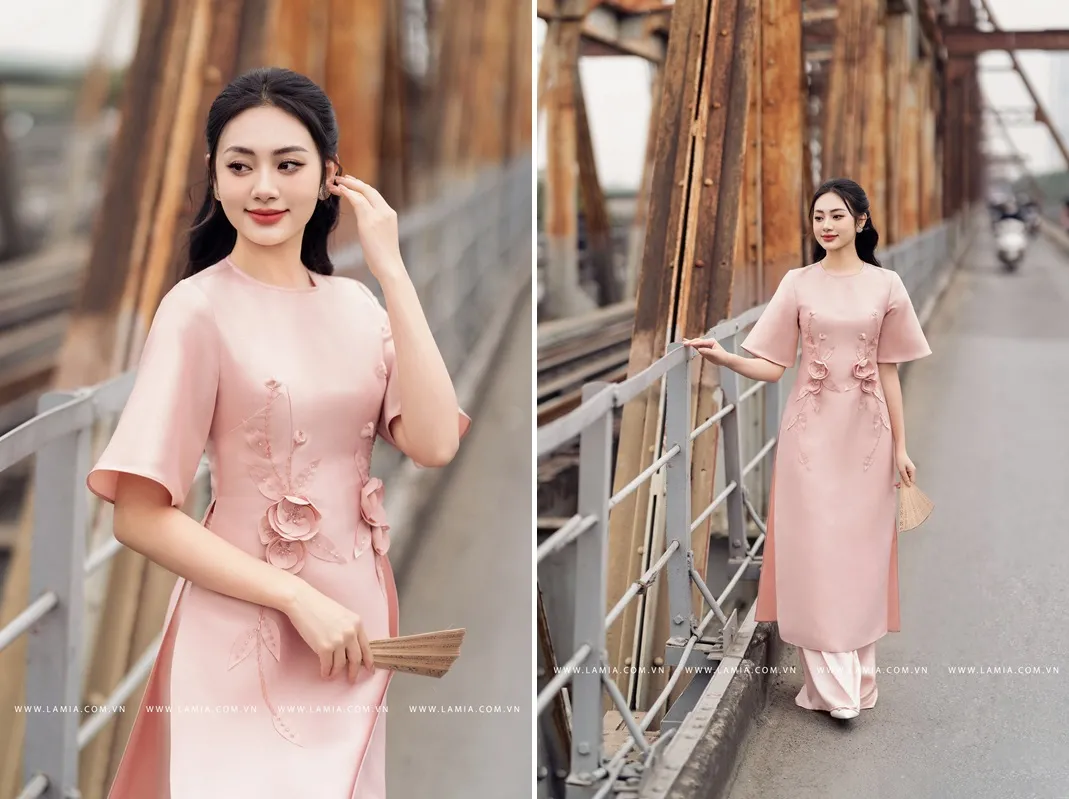 Tạo dáng với áo dài mùa thu Hà Nội
