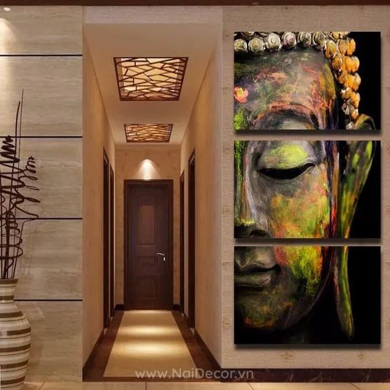 Tranh canvas in hình Phật giáo kích thước lớn