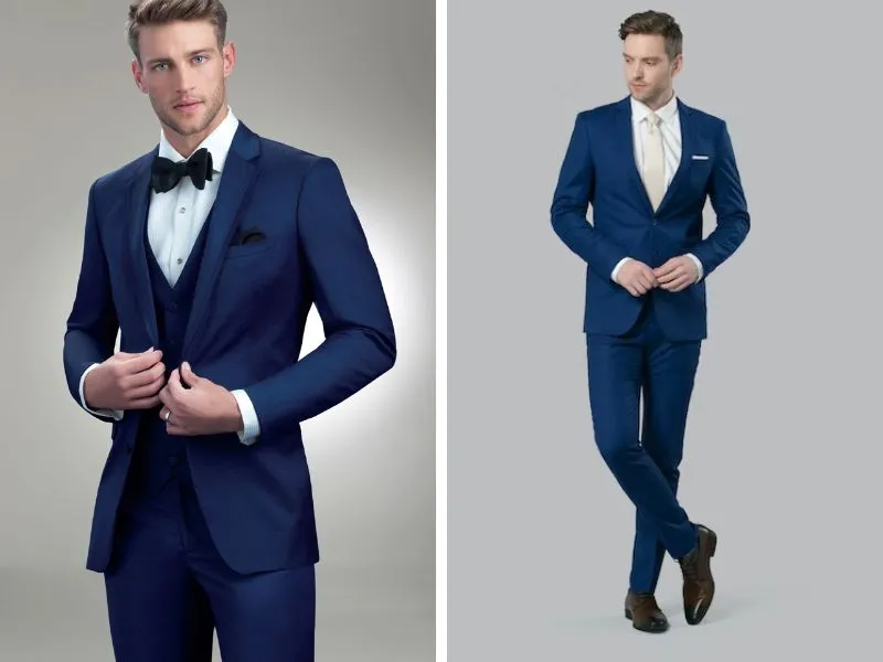 Vest chú rể màu xanh navy